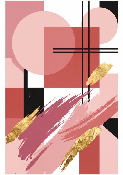 Fırça Darbeleri Poster – Bauhaus (A4 / A3, Çerçeveli – Çerçevesiz)