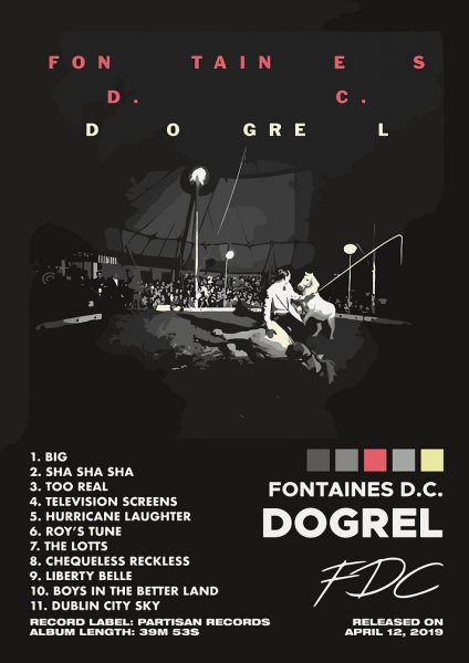 Fontaines D.C. - Dogrel Album Cover Müzik Posteri – Duvar Tablosu poster görseli