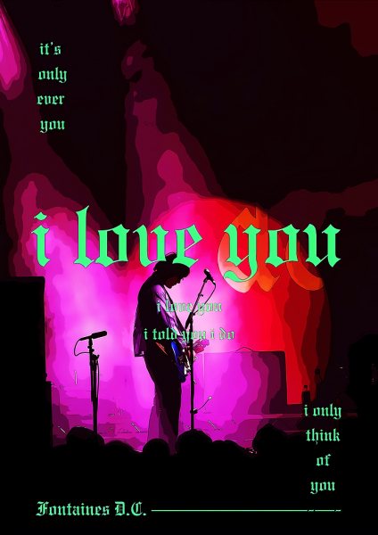 Fontaines D.C. 'I Love You' Concert Müzik Posteri – Duvar Tablosu duvarda gerçek ölçek