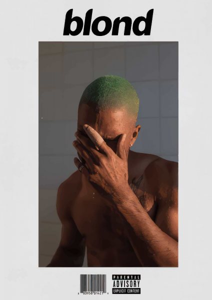 Frank Ocean Blond Album Cover Müzik Posteri – Duvar Tablosu duvarda gerçek ölçek
