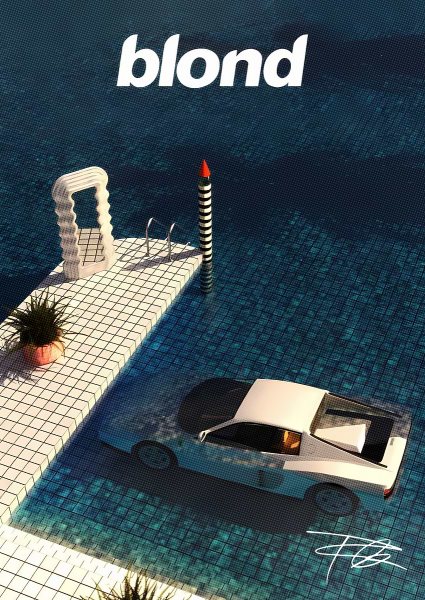 Frank Ocean Blond Album Cover Müzik Posteri – Duvar Tablosu duvarda gerçek ölçek