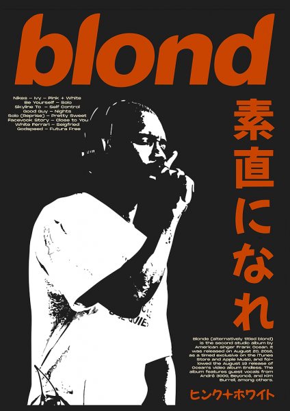 Frank Ocean Blond Müzik Posteri – Duvar Tablosu poster görseli