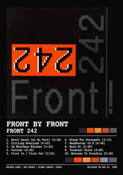 Front 242 Front By Front Müzik Posteri – Duvar Tablosu duvarda gerçek ölçek