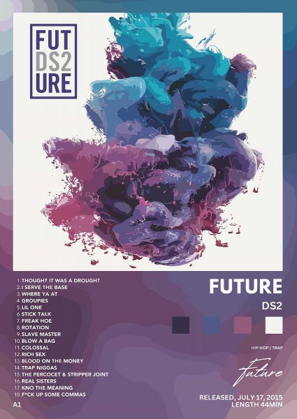 Future DS2 Album Cover Art Müzik Posteri – Duvar Tablosu duvarda gerçek ölçek