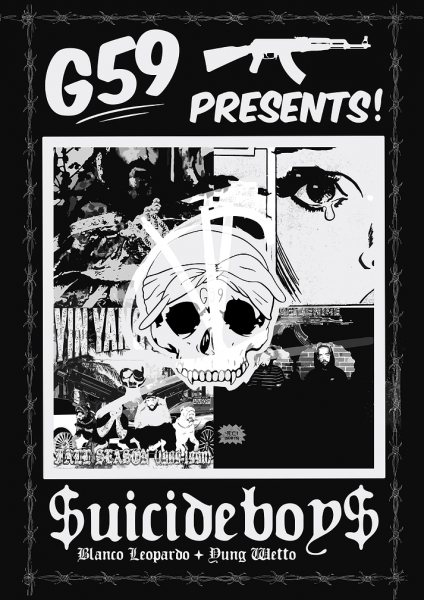G59 Presents Suicideboys Album Art Müzik Posteri – Duvar Tablosu duvarda gerçek ölçek