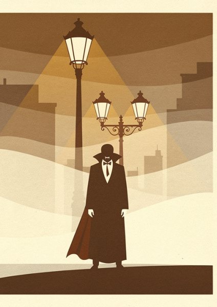 Gece Gezen Vampir Estetiği Posteri – Minimal Duvar Tablosu duvarda gerçek ölçek