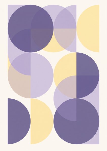 Geometrik Daireler Posteri – Minimal Duvar Tablosu