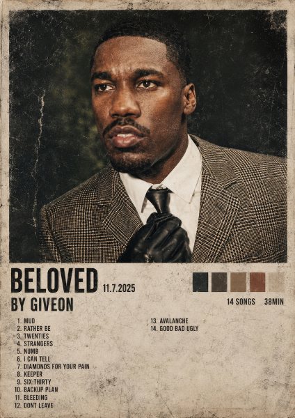 Giveon Beloved Album Müzik Posteri – Duvar Tablosu duvarda gerçek ölçek