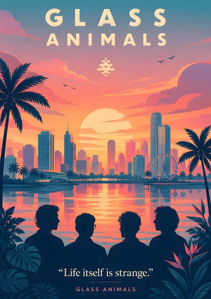 Glass Animals band Müzik Posteri – Duvar Tablosu poster görseli