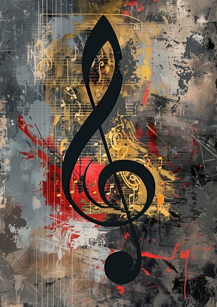 Gold Music Notes Müzik Posteri – Duvar Tablosu duvarda gerçek ölçek