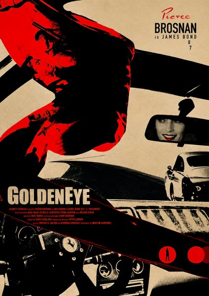 GoldenEye Minimalist Movie Film Posteri – Duvar Tablosu duvarda gerçek ölçek