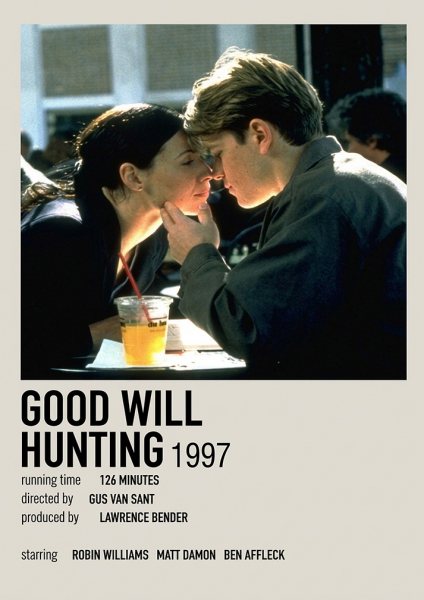 Good Will Hunting Minimalist Movie Film Posteri – Duvar Tablosu