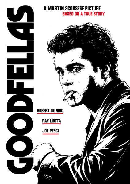 Goodfellas Movie Poster Art Film Posteri – Duvar Tablosu duvarda gerçek ölçek