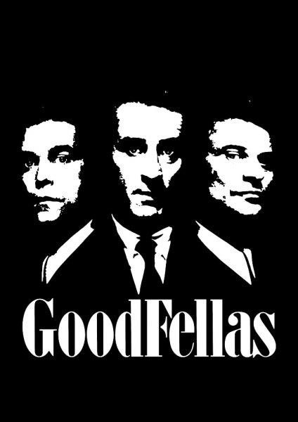 Goodfellas Movie Poster Black and White Film Posteri – Duvar Tablosu poster görseli