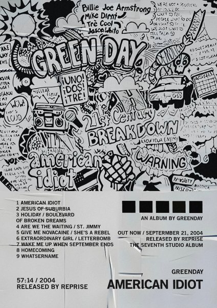 Green Day American Idiot Album Art Müzik Posteri – Duvar Tablosu