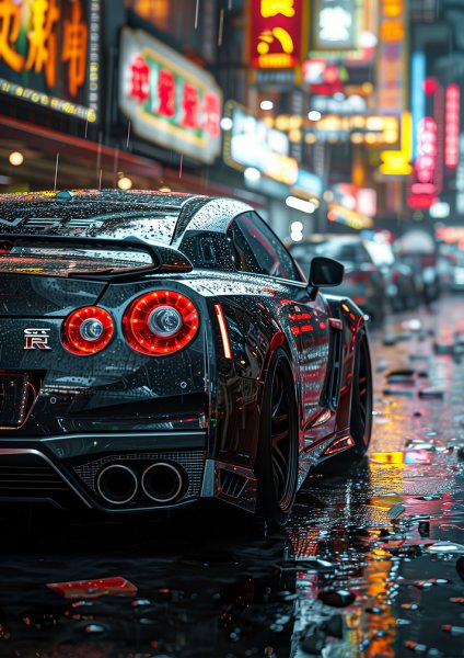 GTR R35 Street City Araba Posteri – Duvar Tablosu