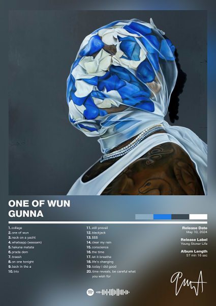 Gunna - One of Wun Müzik Posteri – Duvar Tablosu poster görseli