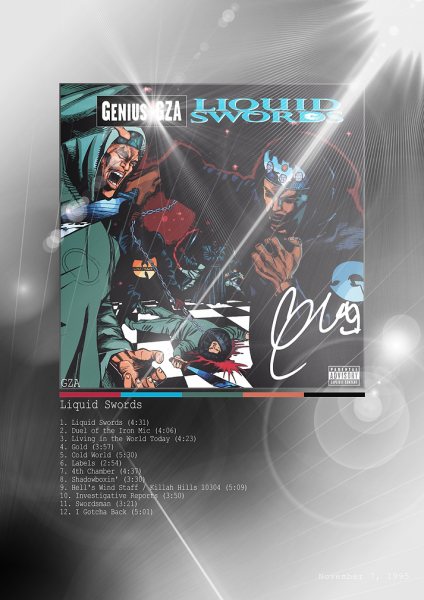 GZA Müzik Posteri – Duvar Tablosu duvarda gerçek ölçek