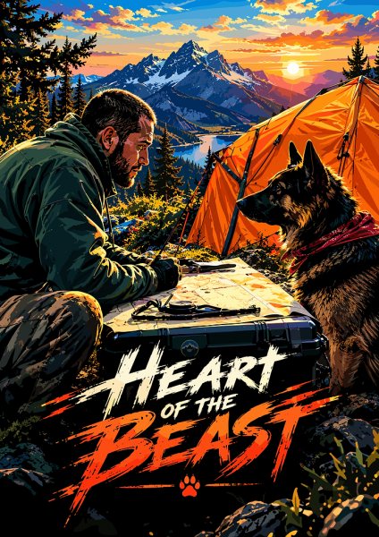 Heart of the Beast Camping Adventure Film Posteri – Duvar Tablosu duvarda gerçek ölçek