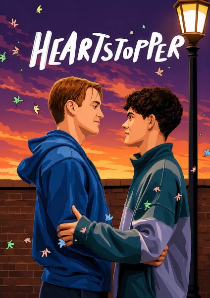 Heartstopper TV Show Film Posteri – Duvar Tablosu duvarda gerçek ölçek