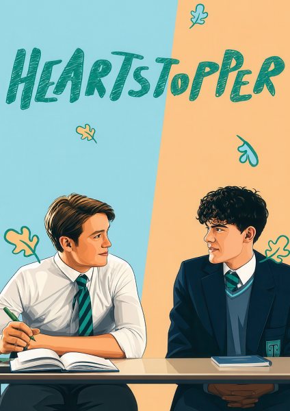 Heartstopper TV Show Film Posteri – Duvar Tablosu duvarda gerçek ölçek