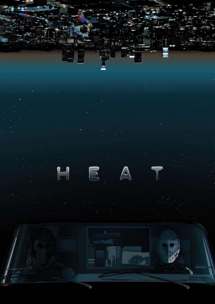 Heat Movie Minimalist Film Posteri – Duvar Tablosu duvarda gerçek ölçek
