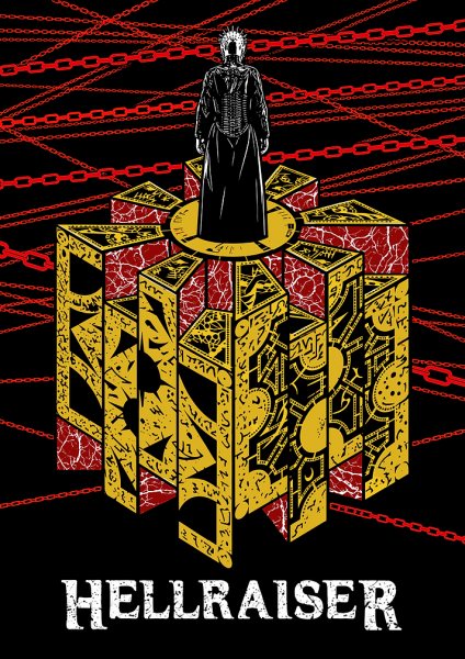 Hellraiser Pinhead and Lament Configuration Film Posteri – Duvar Tablosu duvarda gerçek ölçek