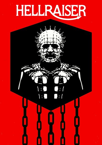 Hellraiser Pinhead Minimalist Film Posteri – Duvar Tablosu duvarda gerçek ölçek