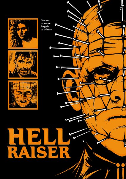 Hellraiser Pinhead Minimalist Movie Film Posteri – Duvar Tablosu duvarda gerçek ölçek