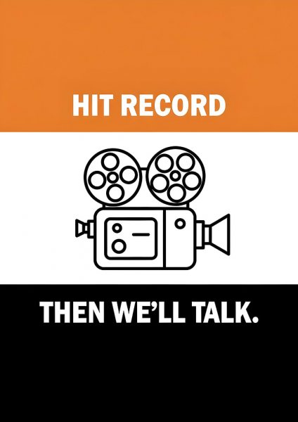 Hit Record Then We'll Talk Movies Camera Inspirational Film Posteri – Duvar Tablosu duvarda gerçek ölçek