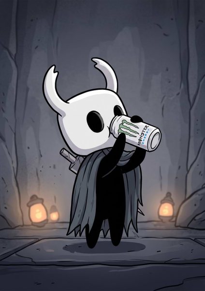 Hollow Knight drinks Monster Energy Art Film Posteri – Duvar Tablosu duvarda gerçek ölçek