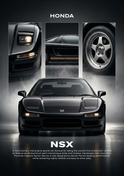 Honda NSX 1990 Araba Posteri – Duvar Tablosu poster görseli
