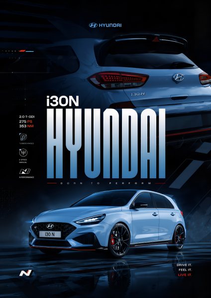 Hyundai i30 N Performance Araba Posteri – Duvar Tablosu poster görseli