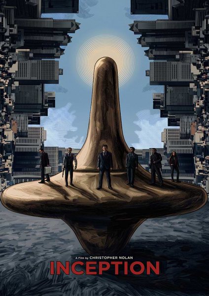 Inception Movie Poster Art Film Posteri – Duvar Tablosu duvarda gerçek ölçek