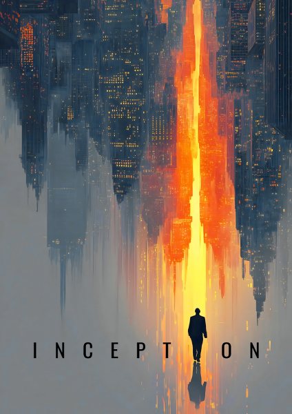Inception Movie Poster Art Film Posteri – Duvar Tablosu duvarda gerçek ölçek