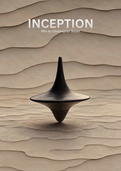 Inception Spinning Top Minimalist Film Posteri – Duvar Tablosu