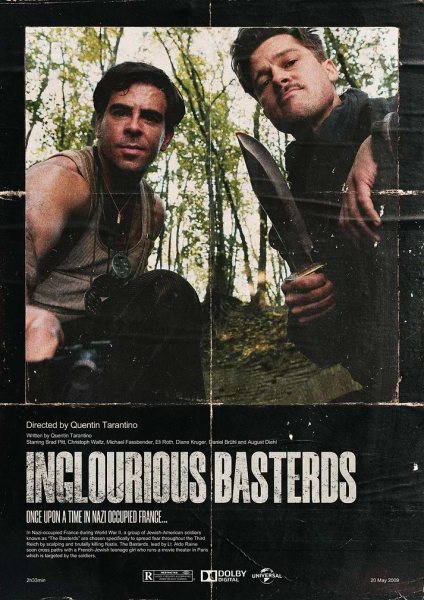 Inglourious Basterds Film Posteri – Duvar Tablosu duvarda gerçek ölçek