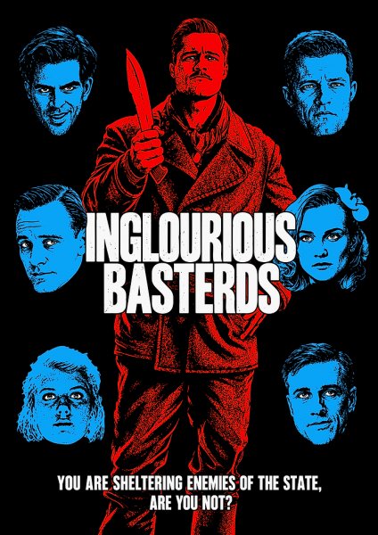 Inglourious Basterds Movie Poster Art Film Posteri – Duvar Tablosu duvarda gerçek ölçek