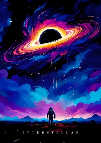 Interstellar Black Hole movies cinema art Film Posteri – Duvar Tablosu