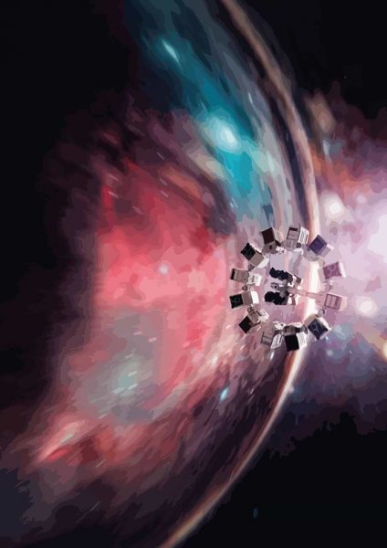 interstellar Film Posteri – Duvar Tablosu duvarda gerçek ölçek