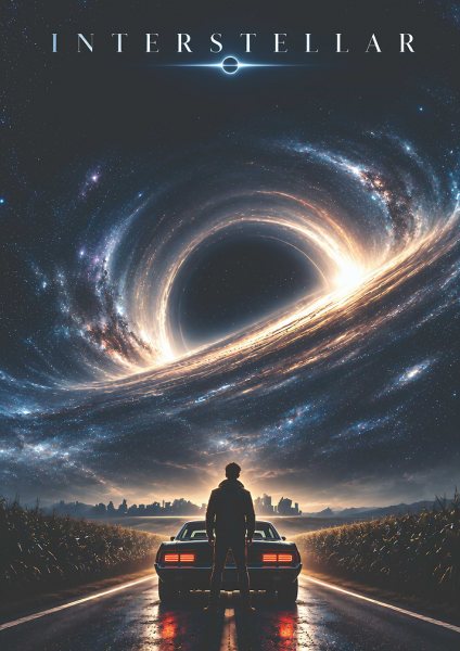 Interstellar Movie Poster Art Film Posteri – Duvar Tablosu poster görseli