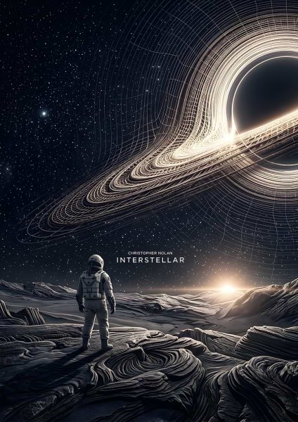 Interstellar Movie Poster Art Film Posteri – Duvar Tablosu duvarda gerçek ölçek
