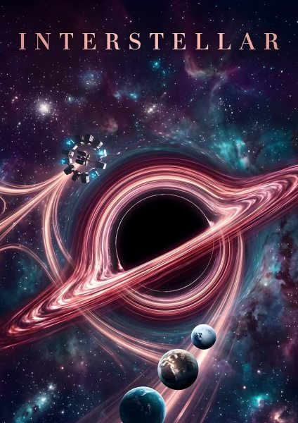 Interstellar Movie Poster Black Hole Art Film Posteri – Duvar Tablosu