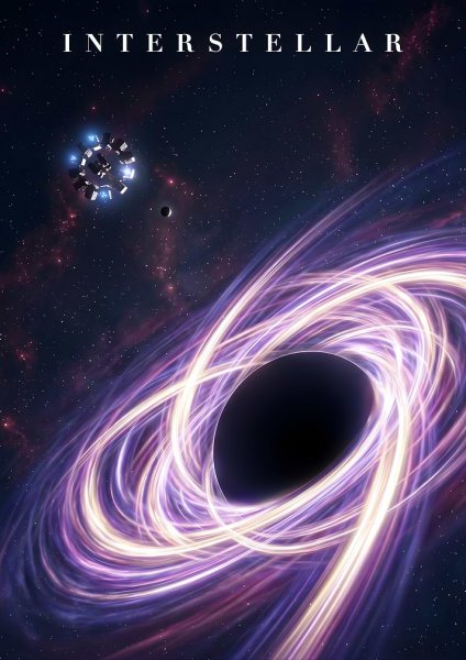 Interstellar Movie Poster Black Hole Film Posteri – Duvar Tablosu poster görseli