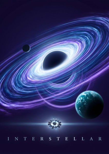 Interstellar Movie Poster Black Hole Film Posteri – Duvar Tablosu poster görseli