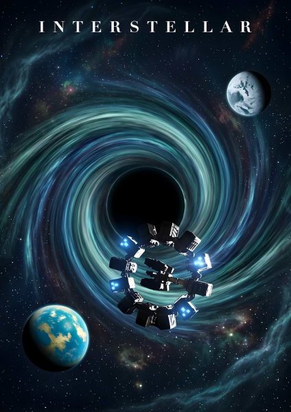 Interstellar Movie Poster with Black Hole Film Posteri – Duvar Tablosu