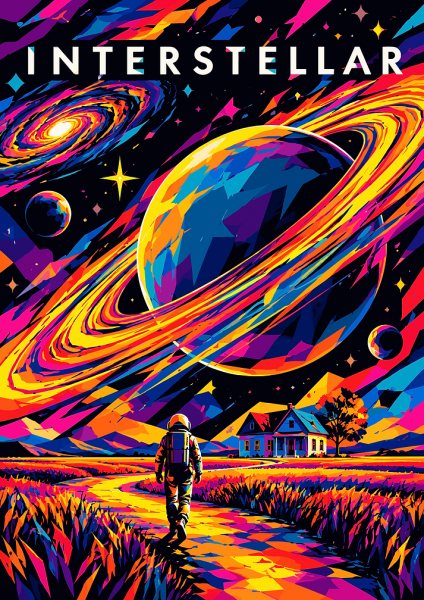 Interstellar Pop Art Space Film Posteri – Duvar Tablosu