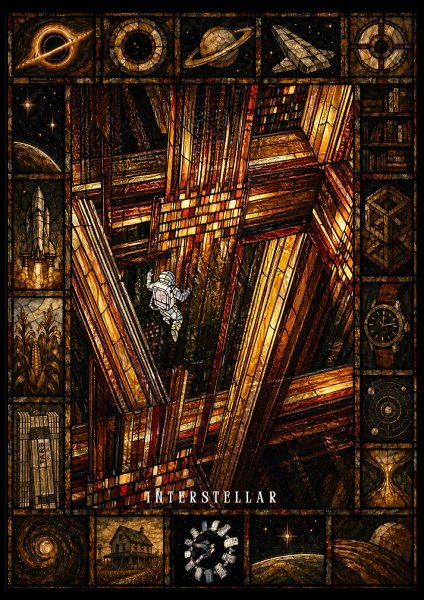 Interstellar Stained Glass Film Posteri – Duvar Tablosu