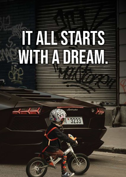 It All Starts With A Dream Araba Posteri – Duvar Tablosu poster görseli