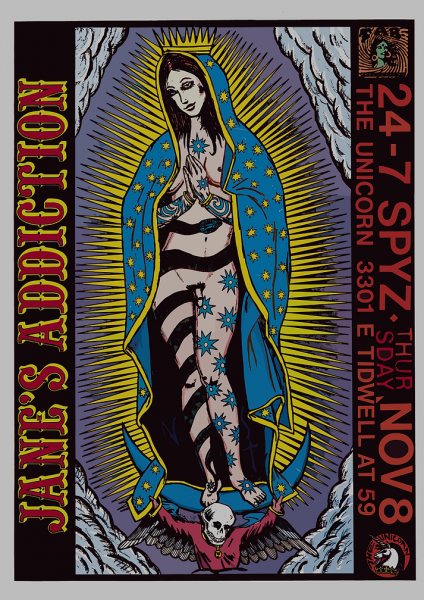 Jane's Addiction Concert Müzik Posteri – Duvar Tablosu duvarda gerçek ölçek